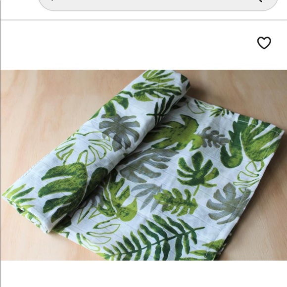 New Monstera Plant Swaddle Muslin Baby Blanket - Picture 6 of 6